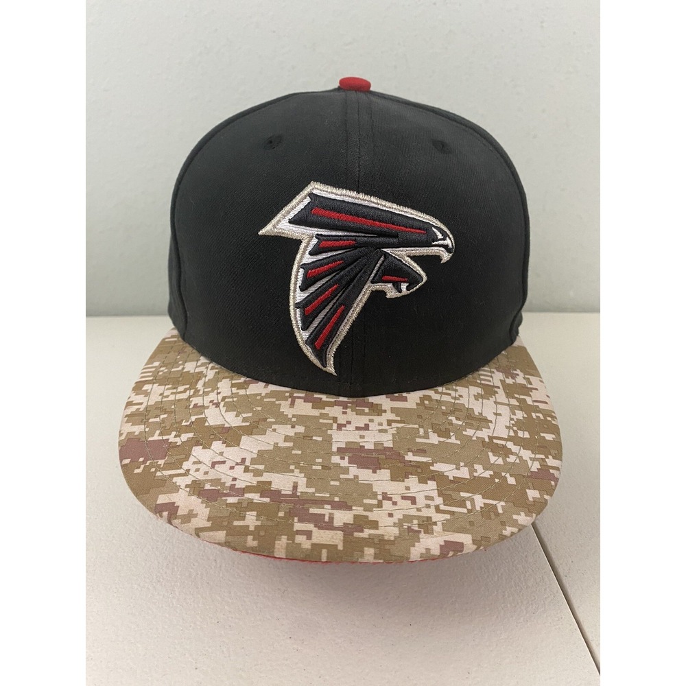 Atlanta Falcons Hat Cap New Era Size 7 3/4 Fitted 59Fifty Salute To Service Camo